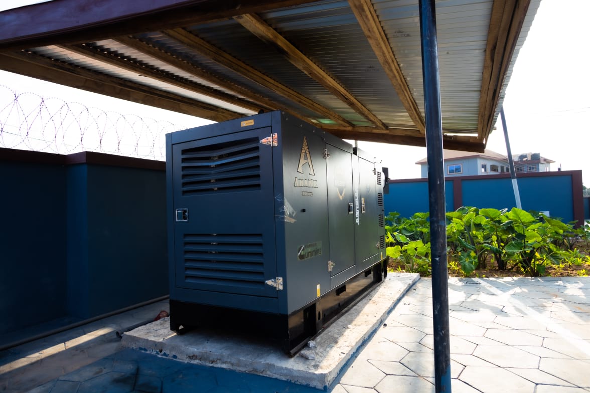 Abank Village 24 hour standby generator under cover