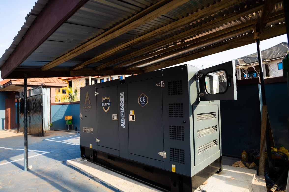 Silent heavy duty standby generator at Abank Village Guest House